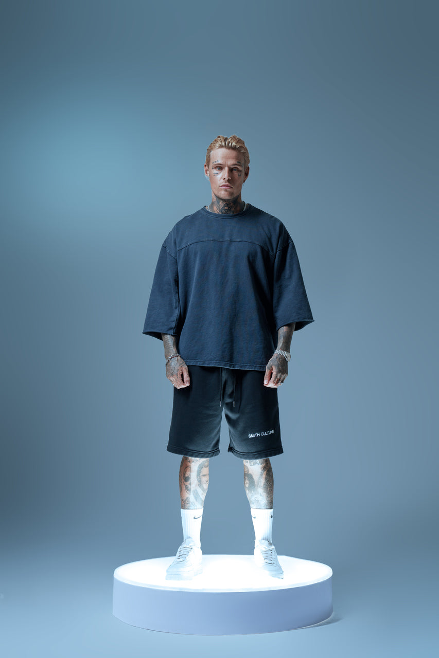 MID SLEEVE GREY-BLUE