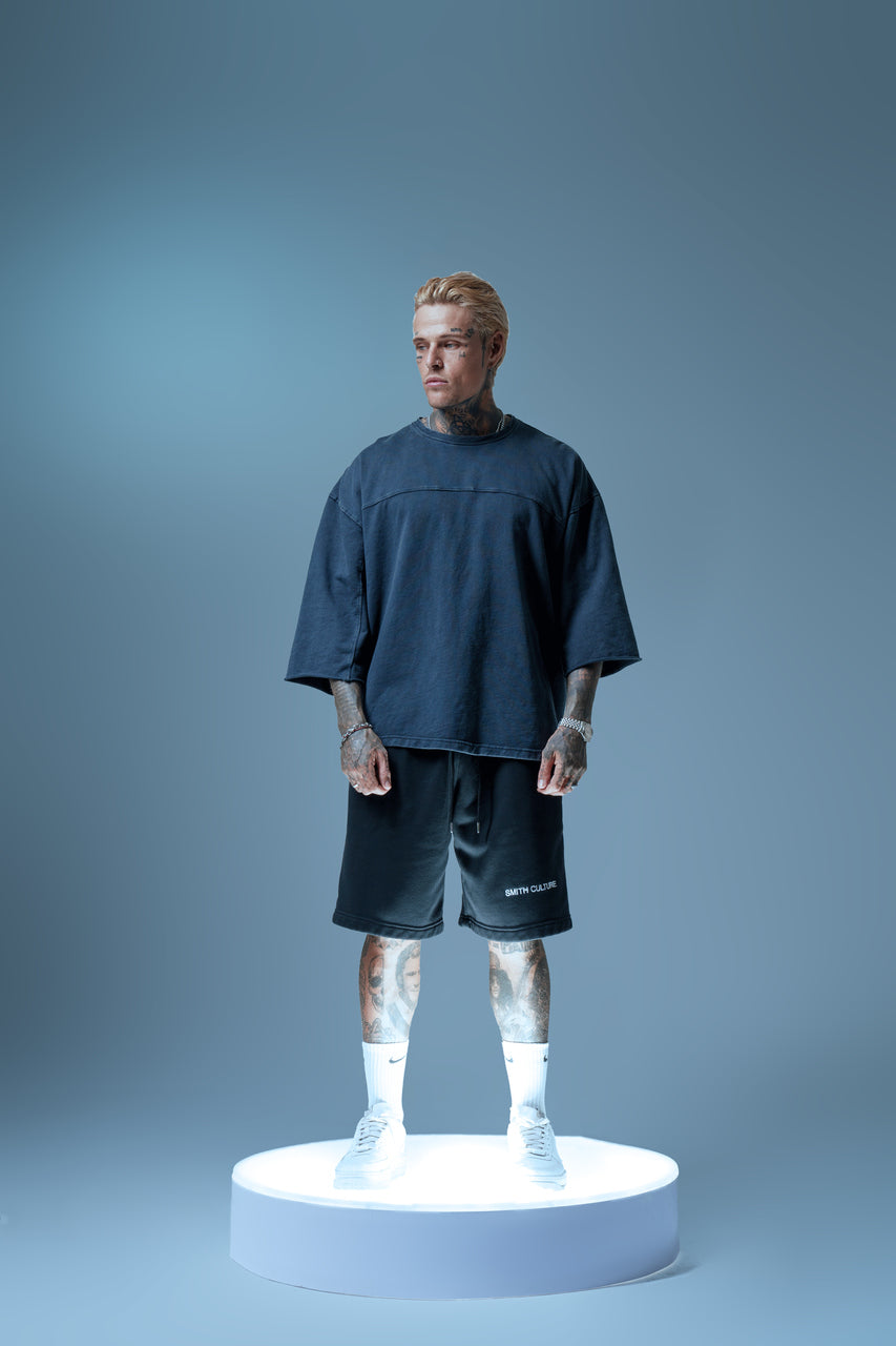 MID SLEEVE GREY-BLUE