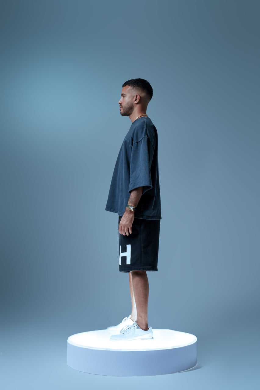 MID SLEEVE GREY-BLUE