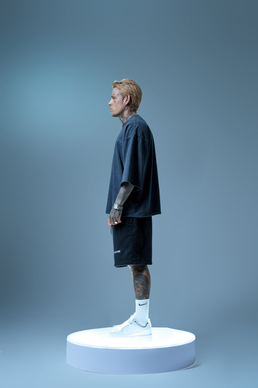 MID SLEEVE GREY-BLUE