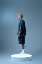 MID SLEEVE GREY-BLUE