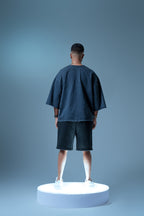 MID SLEEVE GREY-BLUE